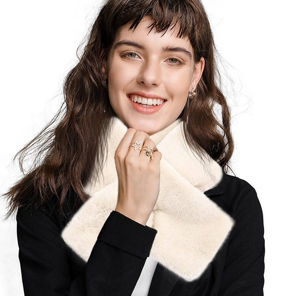 Faux Fur Collar Scarf - Loophole Design (Qincycle)