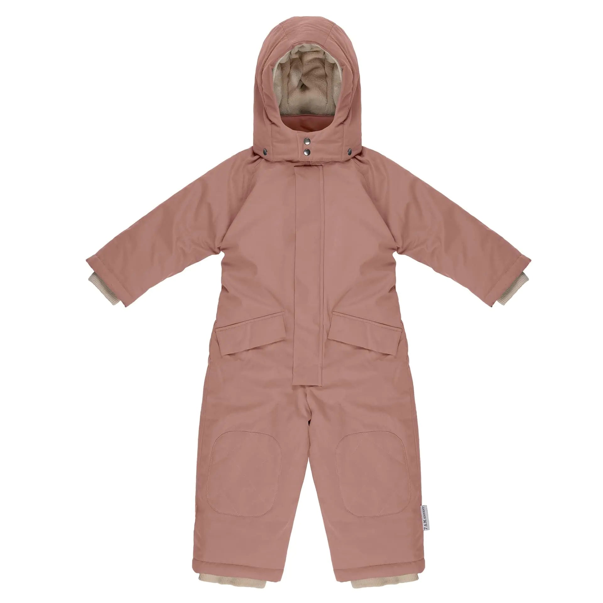 7AM Winter Baby Jumpsuit with Gloves - Hooded Snowsuit Romper (4-5T)