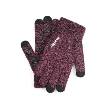 Men's Touchscreen Winter Gloves, Warm Knitted Outdoor Gloves |
