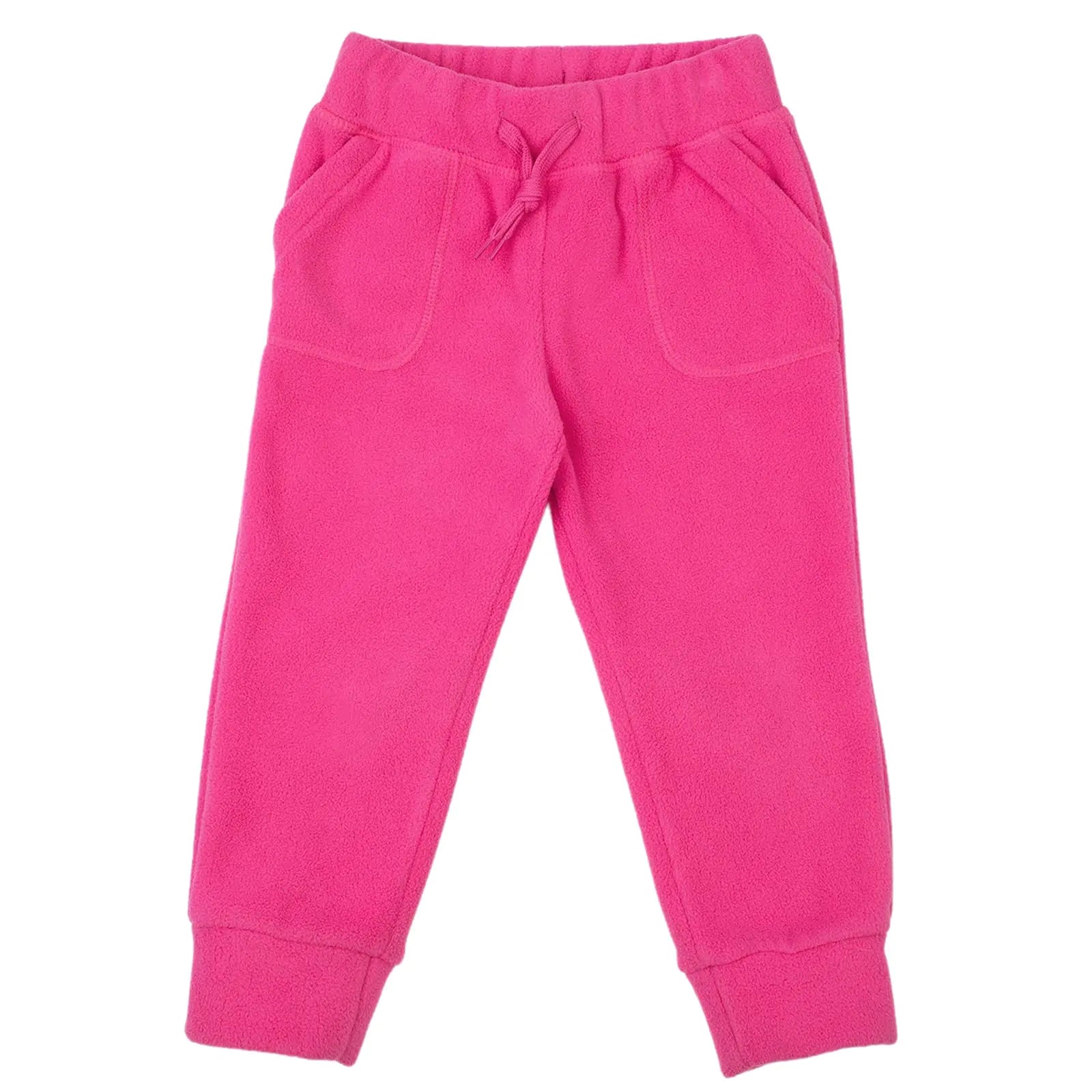 JAN & JUL Toddler Girls Cozy Soft Fall Winter Fleece Pants (Hot Pink 1T)