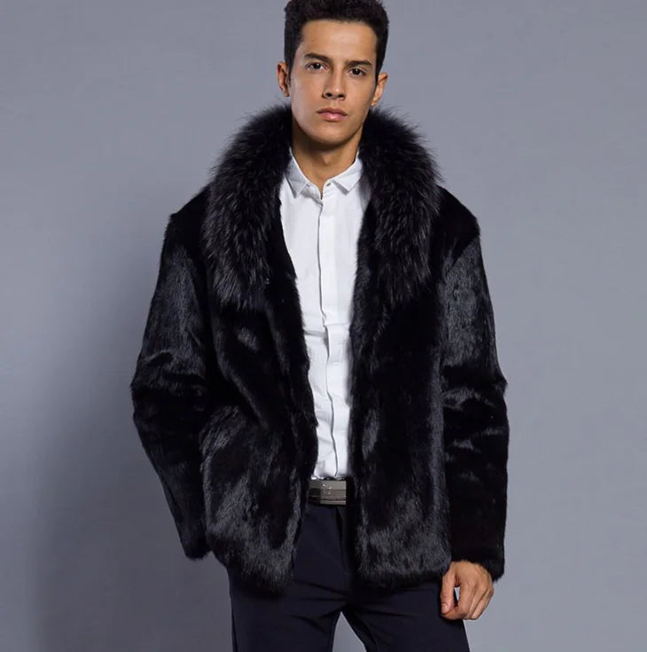 Faux Fur Leather Jacket - Black Outerwear | Black Friday Sale