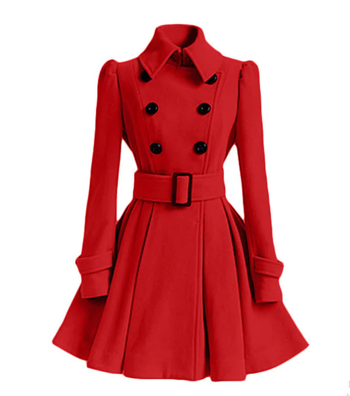 Manteau Laine Femme - Trench Double Boutonnage