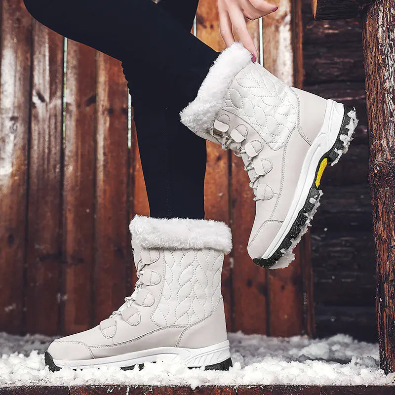 Women's Waterproof High-Top Thick Bottom Winter Boots