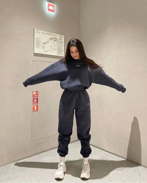 Heavy Fleece-Lined Hooded Sweatshirt