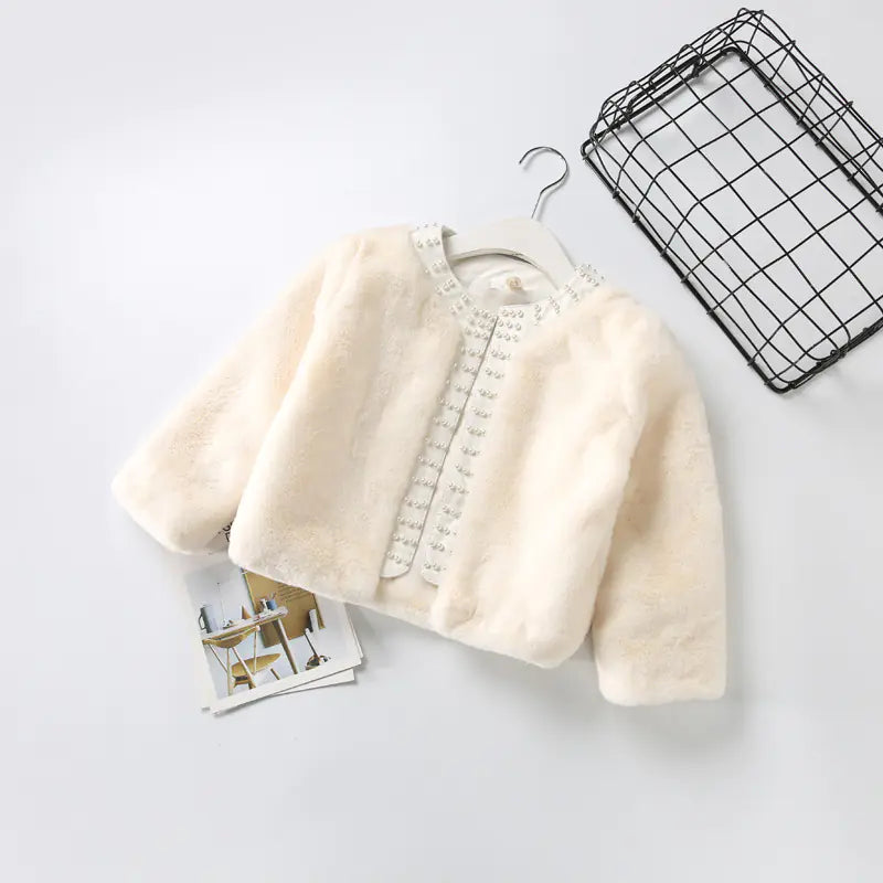 Girls' Faux Fur Coat - Kids Winter Jacket