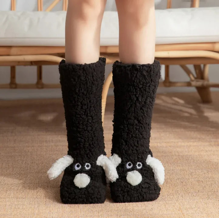 Plush Winter Socks – Non-Slip Soft Floor Socks