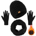 Winter Beanie, Scarf & Gloves Set - Fleece-Lined Unisex Accessories