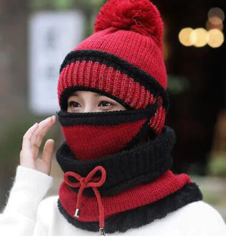 Windproof Knit Beanie Hat
