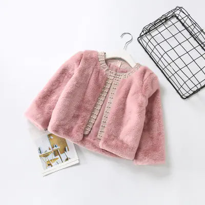 Girls' Faux Fur Coat - Kids Winter Jacket
