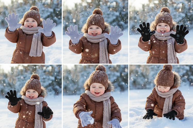 Babies with Fingers Spread