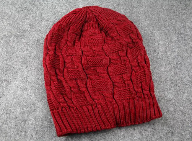 Knit Beanie, Cable Knit Hat, Slouchy Cap