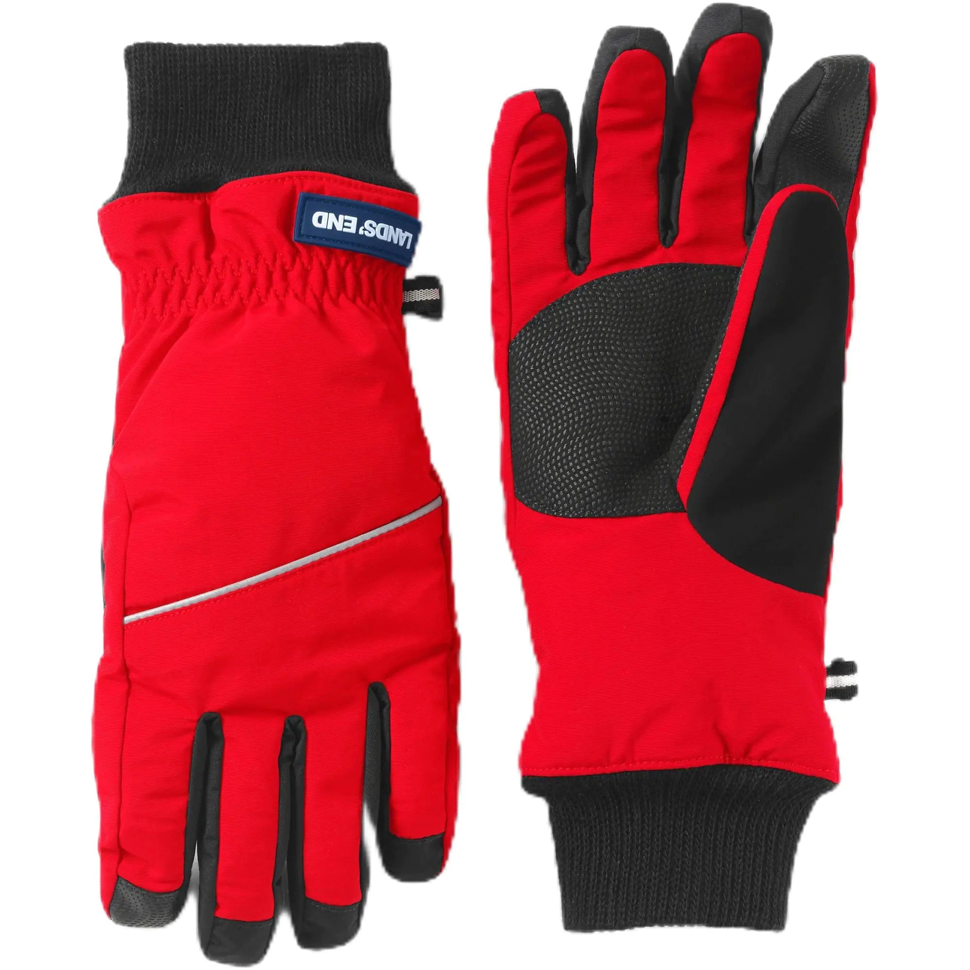 Lands End Womens Squall Winter Gloves Bright Cherry