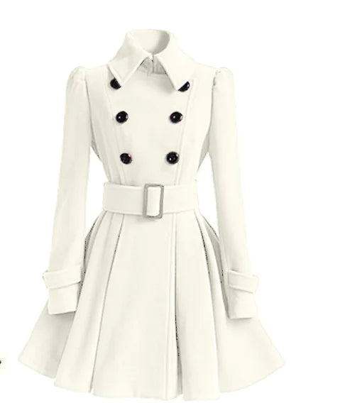 Manteau Laine Femme - Trench Double Boutonnage