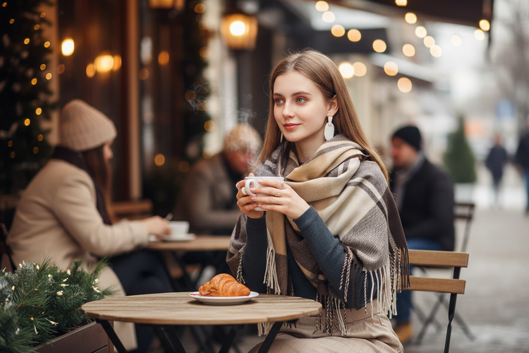 Écharpe lifestyle café