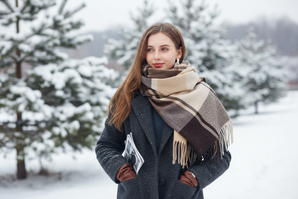 Écharpe plaid lifestyle