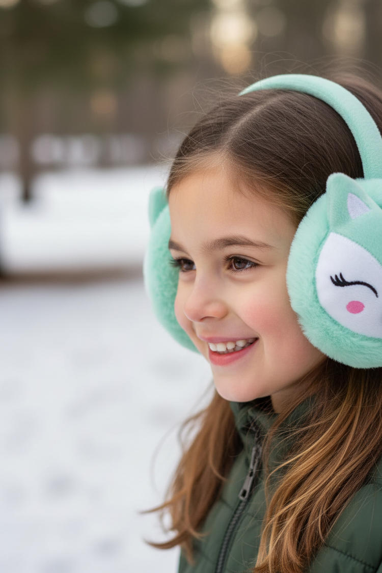 Child Portrait with Fox Earmuffs