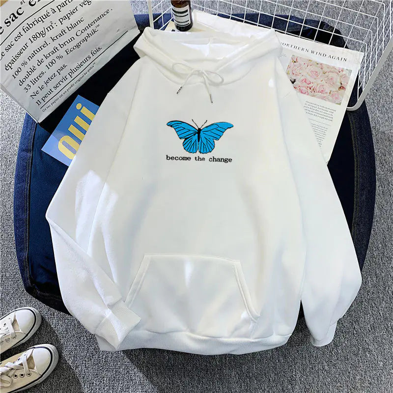 Loose Single Butterfly Autumn Winter Clothing