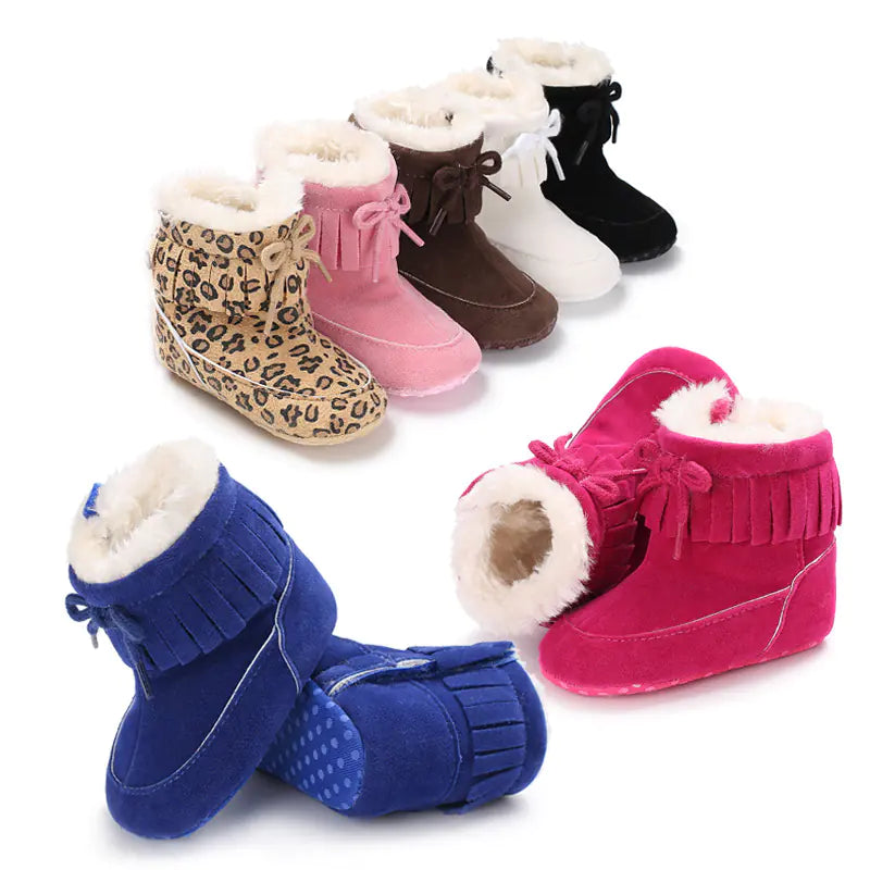 Suede Children's Winter Boots with Thick Warm Lining