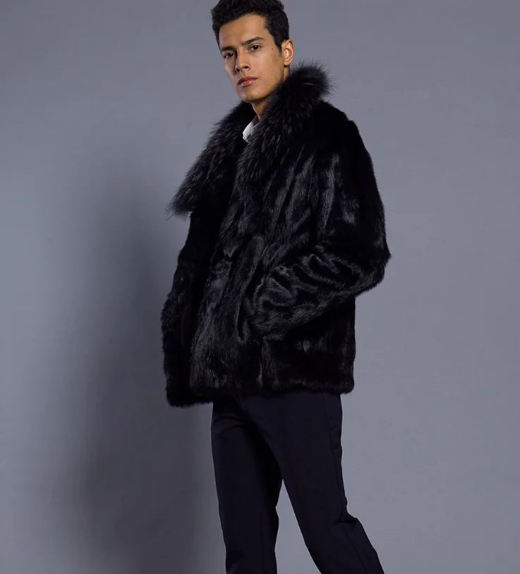 Faux Fur Leather Jacket - Black Outerwear | Black Friday Sale