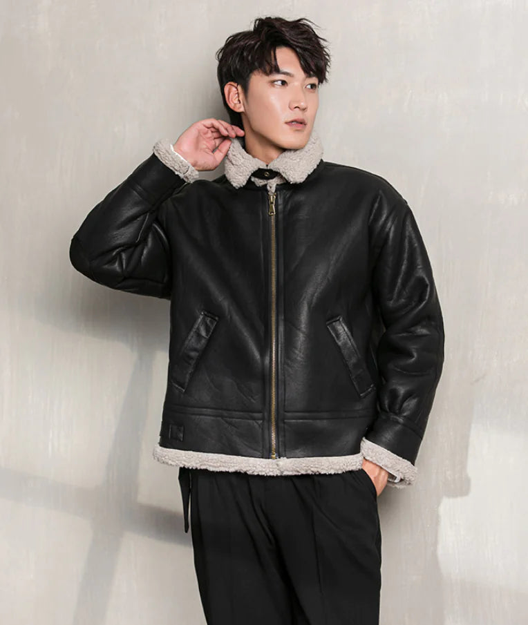 Horizon Men's Winter Coat with Thick Lamb Wool Lining