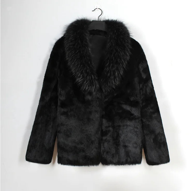 Faux Fur Leather Jacket - Black Outerwear | Black Friday Sale
