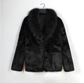Faux Fur Leather Jacket - Black Outerwear | Black Friday Sale