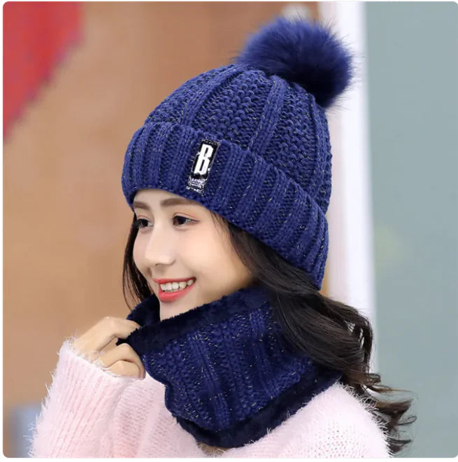 Women's Winter Knit Hat & Scarf Set - Cozy Bundle | Popular