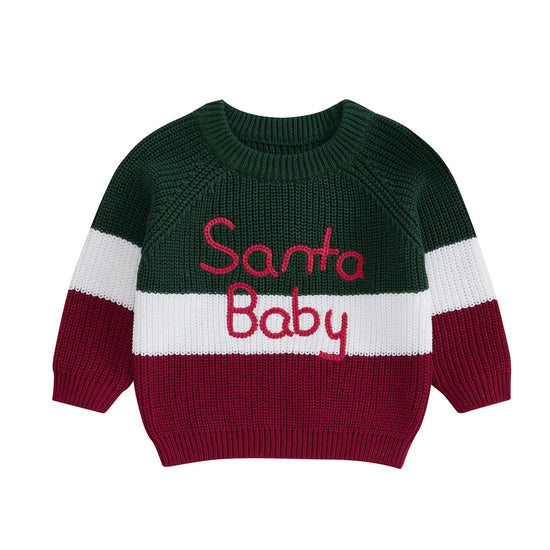 Pull de Noël tricoté pour tout-petit - Pull Père Noël pour bébé (2-3 ans)