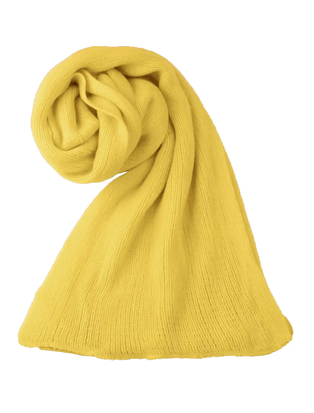 Women's Winter Scarf - Warm Knitted Long Scarf (Yellow)