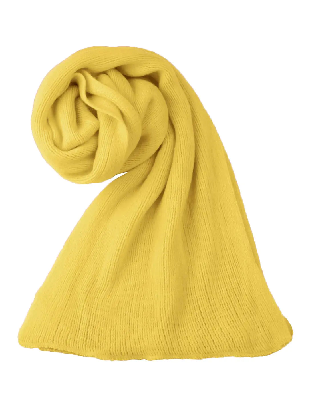 Women's Winter Scarf - Warm Knitted Long Scarf (Yellow)