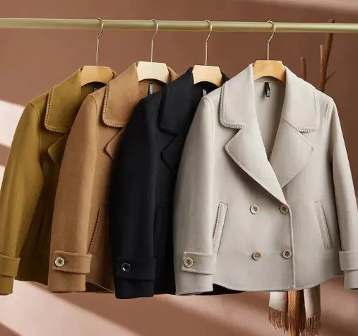 Manteau Costume Laine Femme - Double Boutonnage