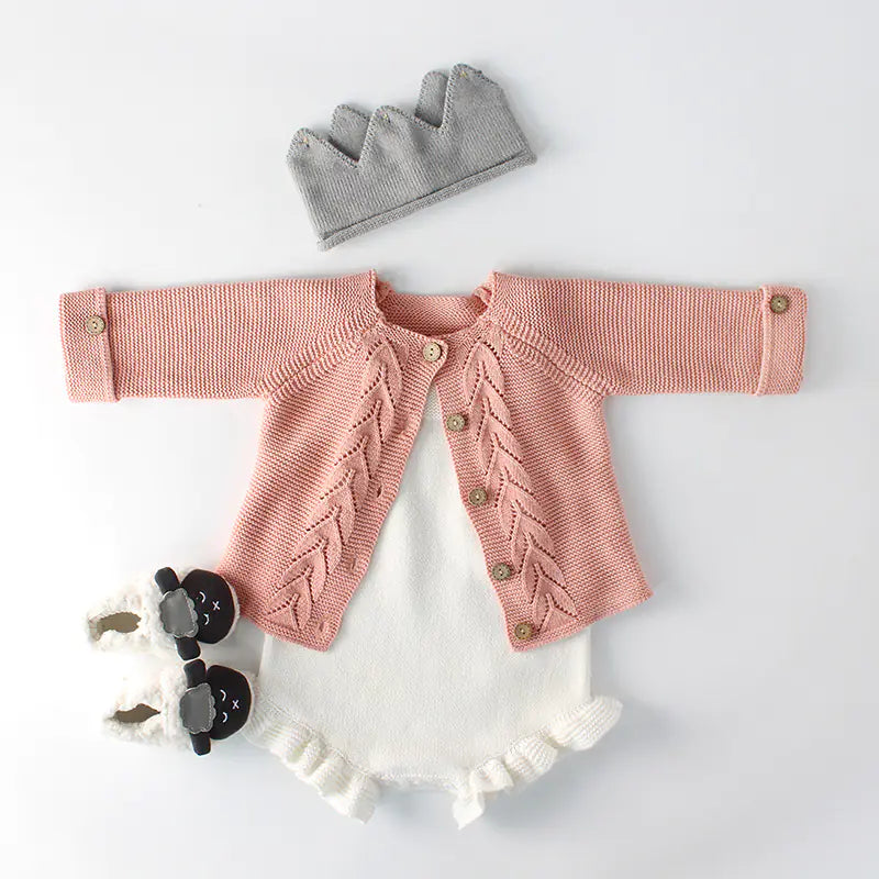 Knitted Baby Coat - Infant Winter Cardigan