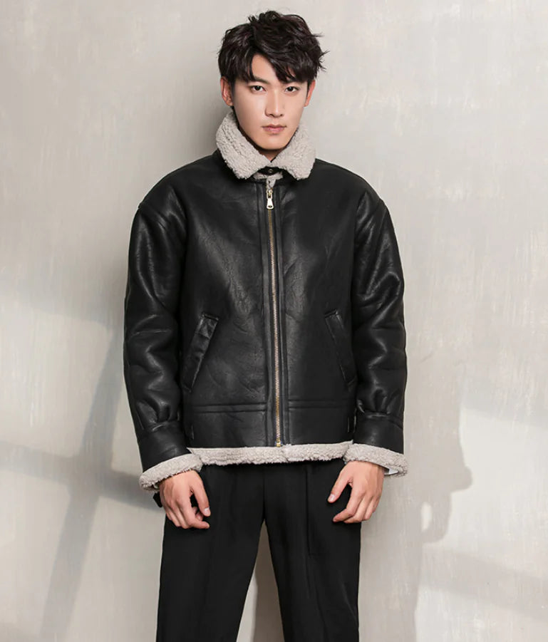 Horizon Men's Winter Coat with Thick Lamb Wool Lining