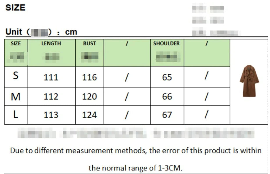 Women's Fashion Double-Breasted Trench Coat - Premium Wool Blend | Black Friday