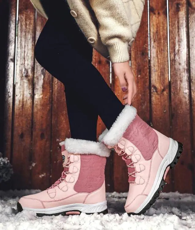Women's Waterproof High-Top Thick Bottom Winter Boots