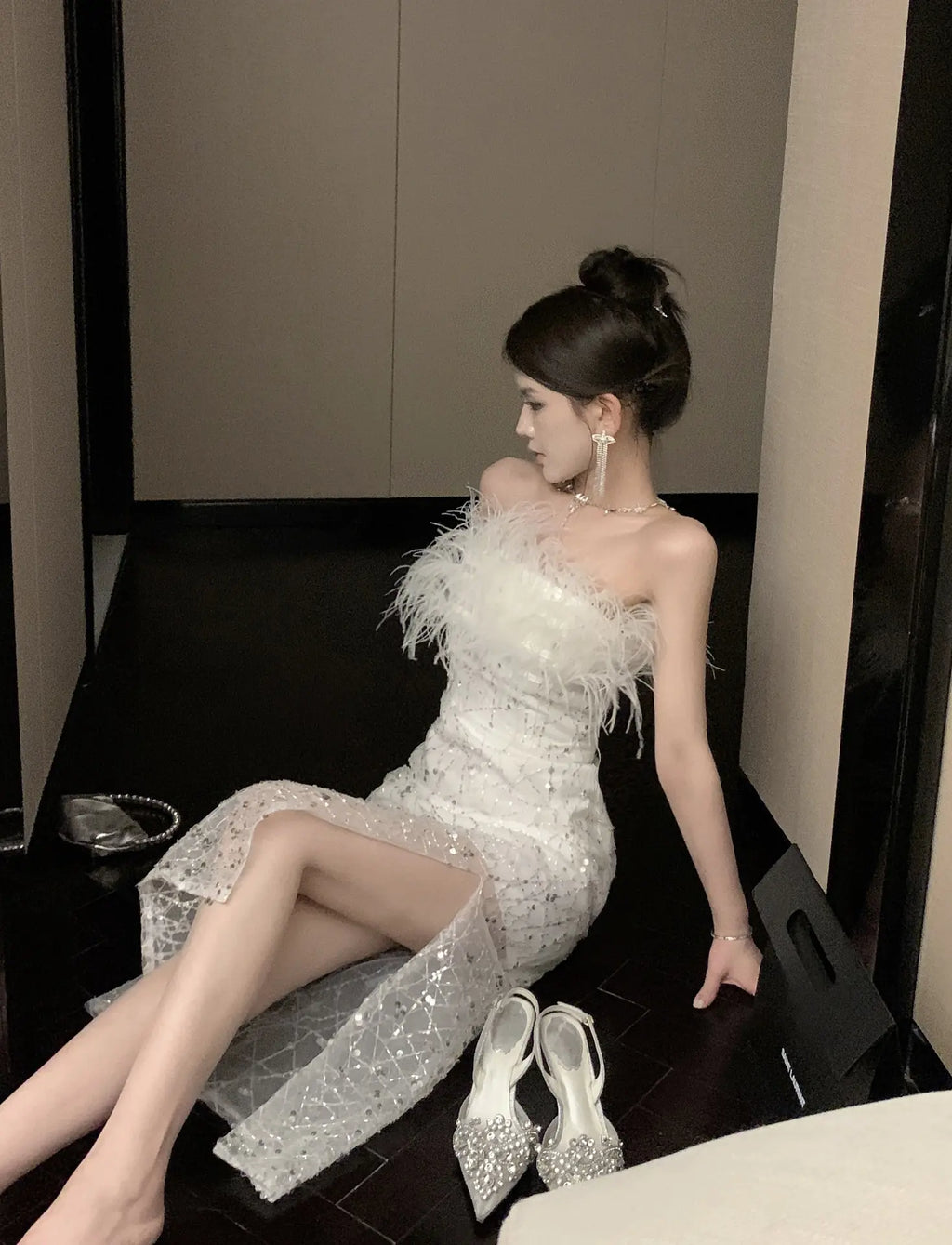 Winter Party Dress for Women - Fairy Temperament Style