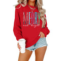 Women's Merry and Bright Christmas Sweatshirt - Xmas Crewneck Pullover