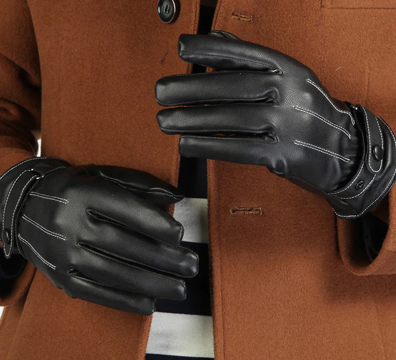 Leather Winter Gloves for Men and Women