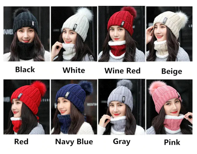 Women's Winter Knit Hat & Scarf Set - Cozy Bundle | Popular