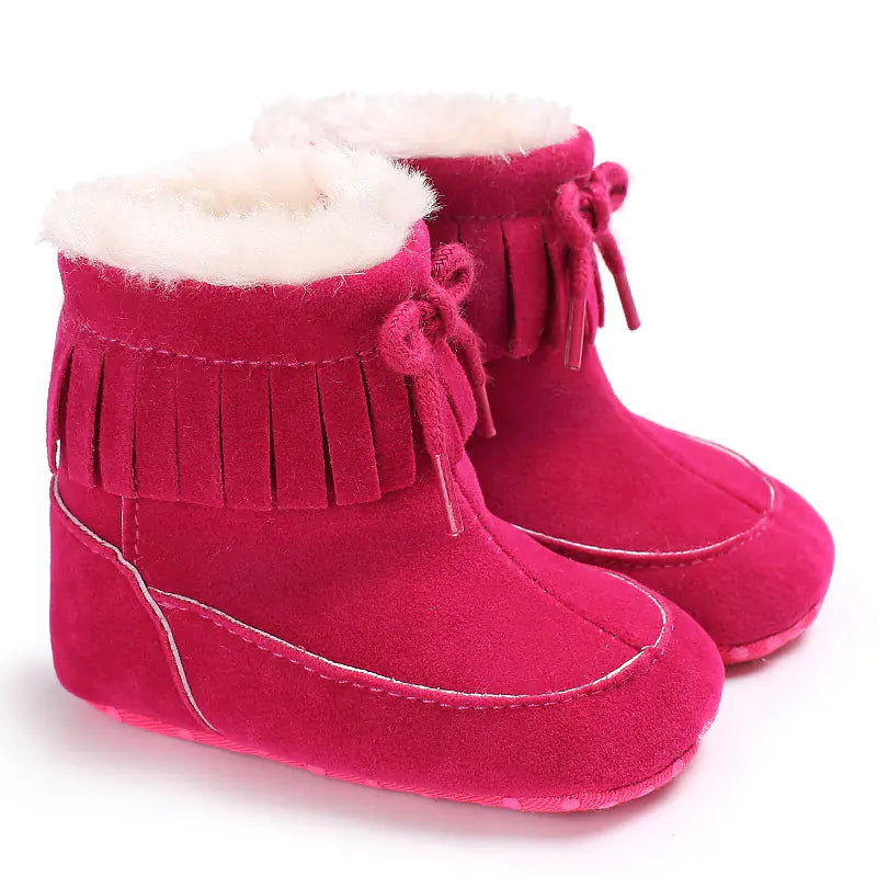 Suede Children's Winter Boots with Thick Warm Lining