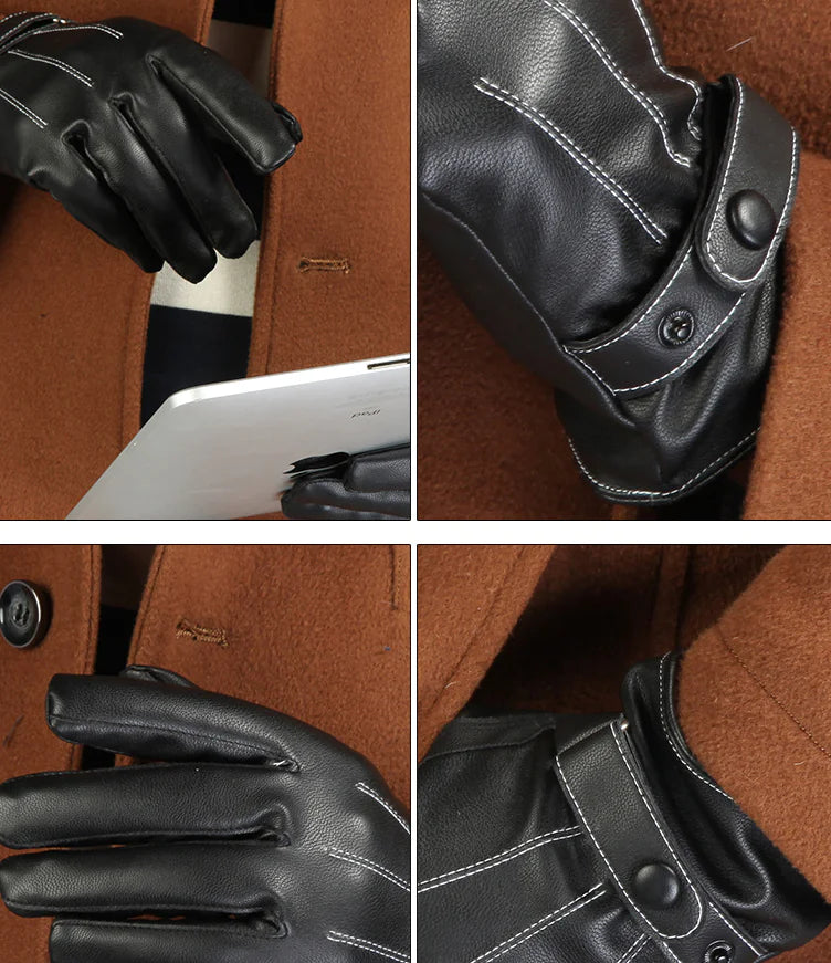 Leather Winter Gloves for Men and Women