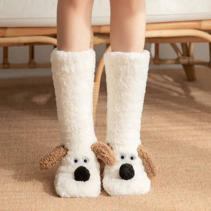 Plush Winter Socks – Non-Slip Soft Floor Socks