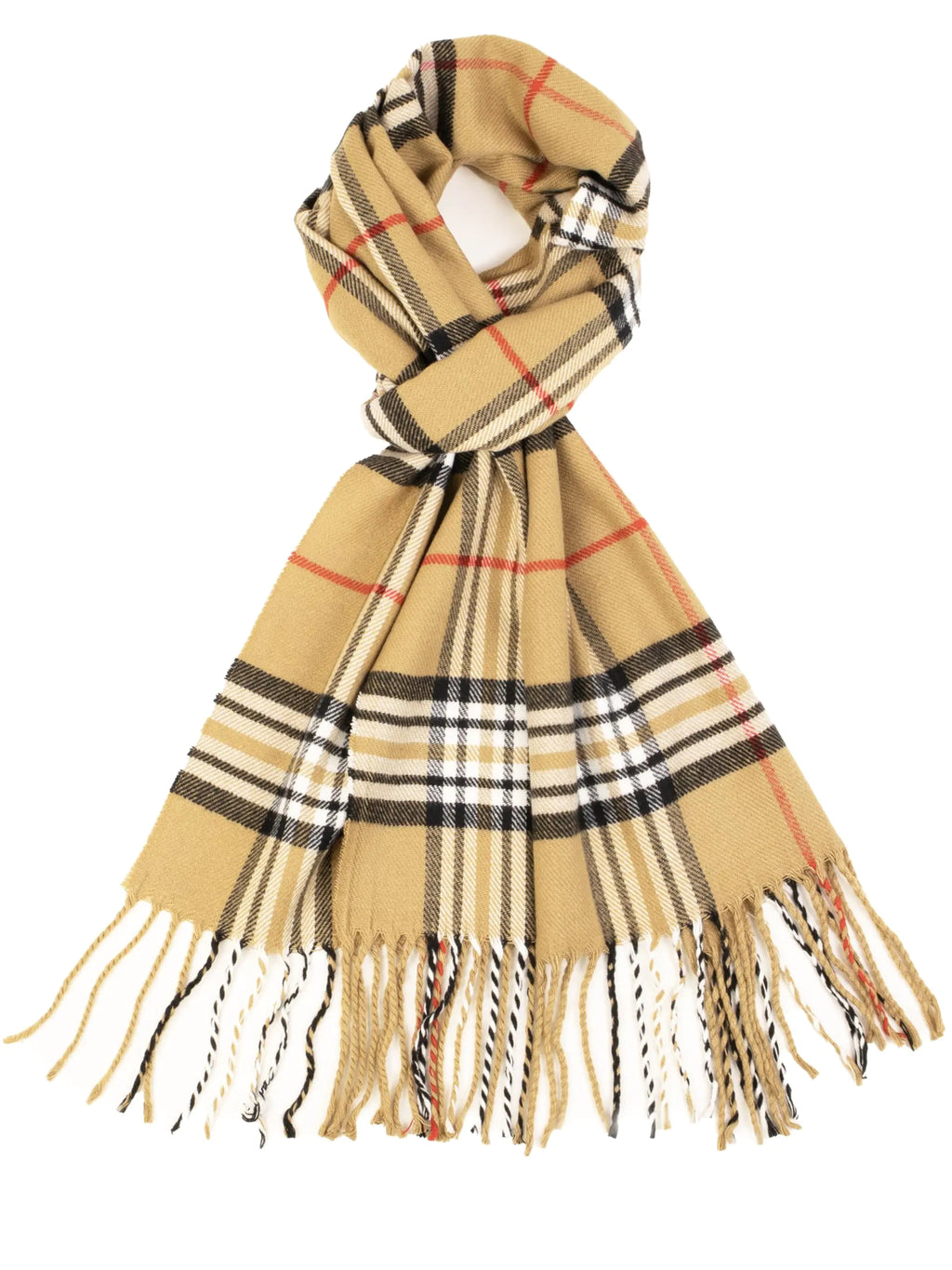 NevEND Men Women Winter Warm Cashmere Feel Winter Scarf Plain Soft Warp Fashion Long Shawl (Beige)