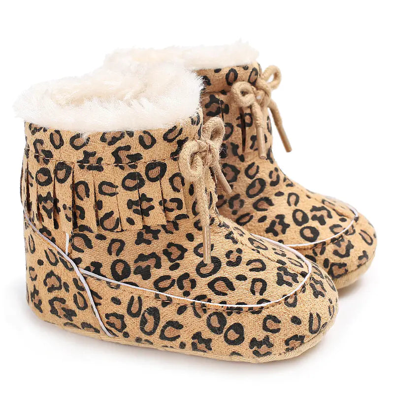 Suede Children's Winter Boots with Thick Warm Lining