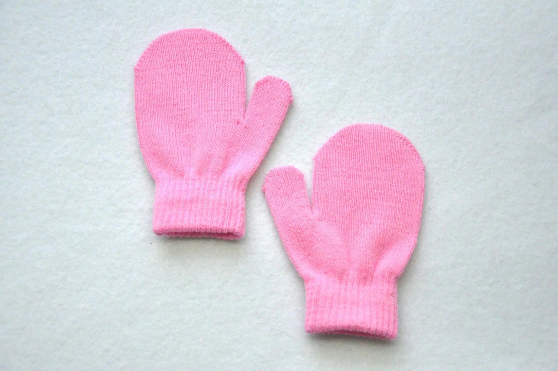 Children's Knitted Winter Gloves with Bag