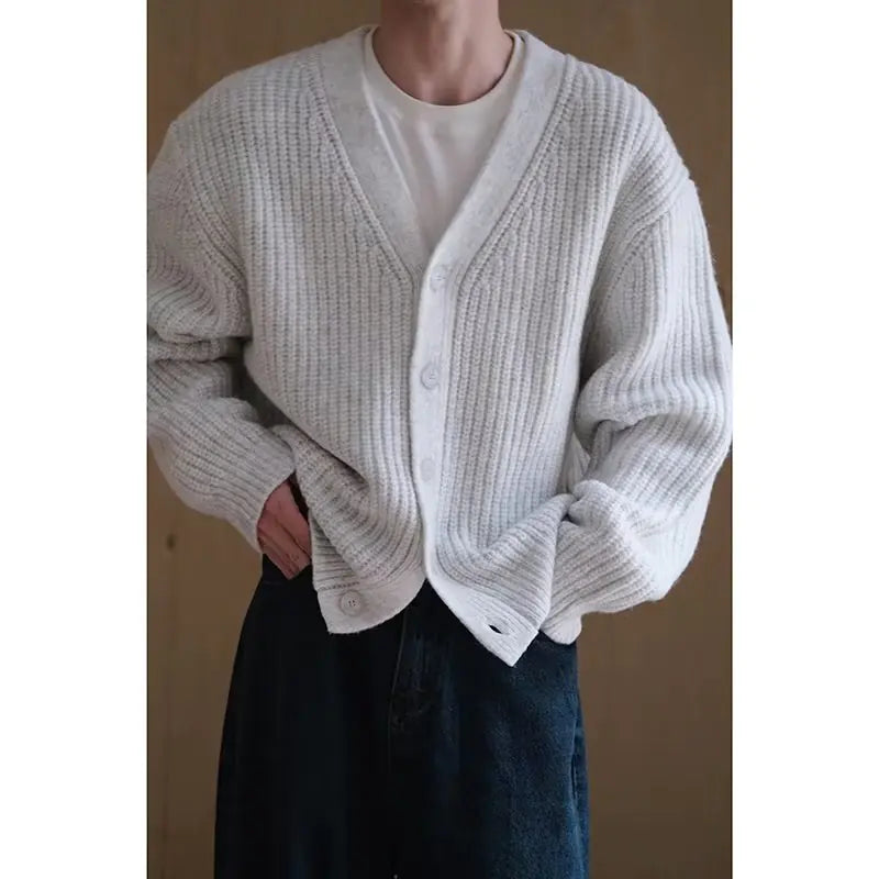 Men's Winter Coat - Simple Knitting Cardigan Sweater