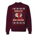 Yippee Ki Yay Merry Christmas Sweater - Premium Crewneck Sweatshirt