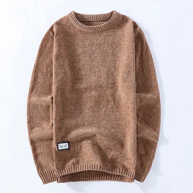 Men's Thick Velvet Winter Sweater - Cozy Warm Pullover