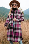Women's Coat with Side Slit - Modern Winter Jacket