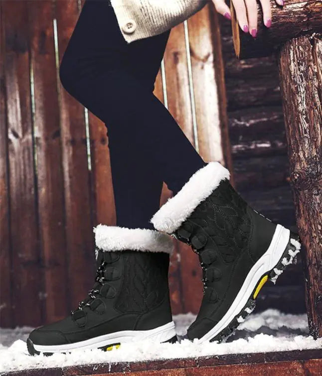 Women's Waterproof High-Top Thick Bottom Winter Boots